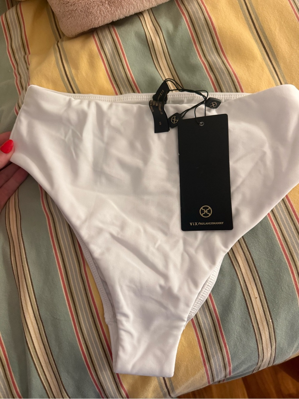 VIX Paula Hermanny White High-Cut Bikini Bottom